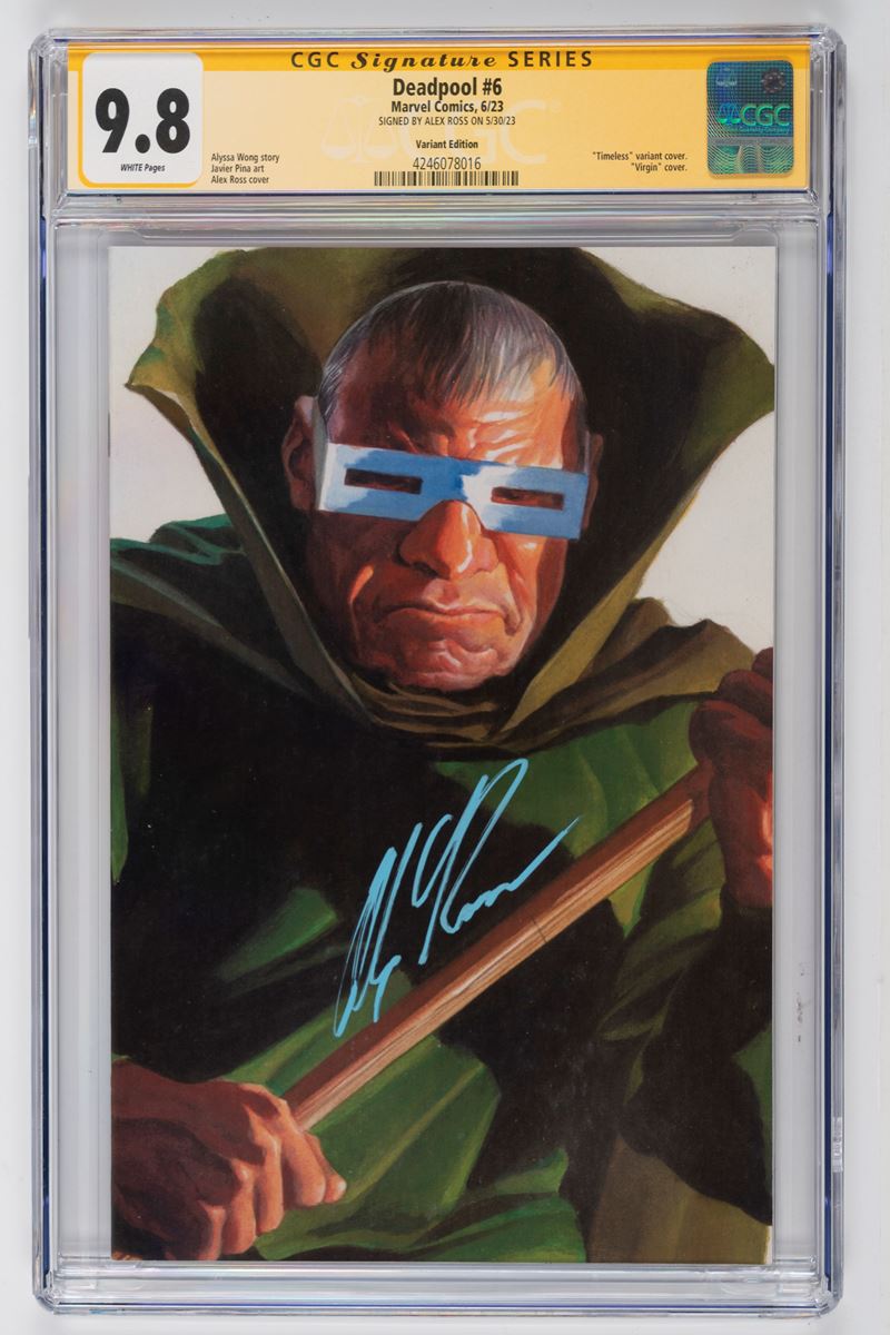 Fumetto gradato - Autografato - Deadpool #6 Timeless Virgin Cover - CGC 9.8