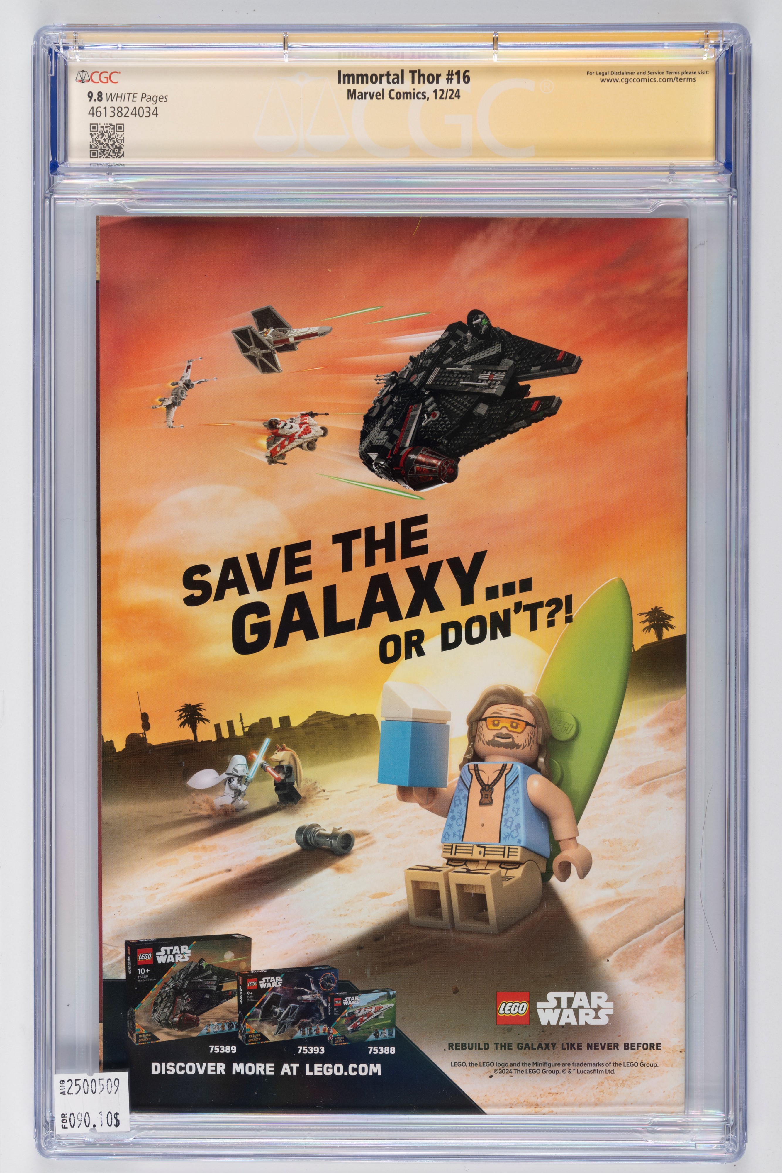 Fumetto gradato - Autografato - Immortal Thor #16 - CGC 9.8