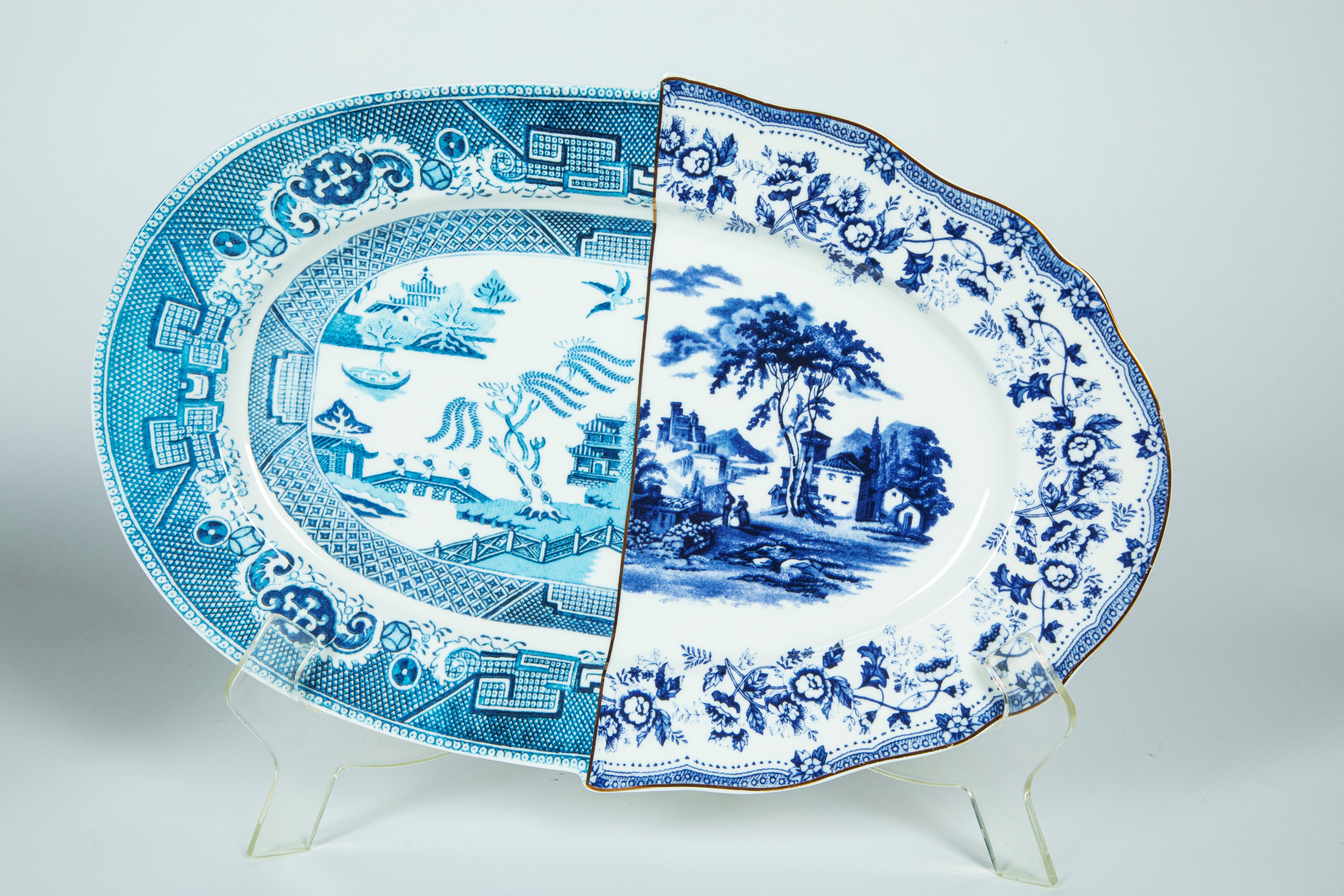 CTRLZAK Art & Design Studio × Seletti — Hybrid design. Due alzate di diverse misure e un vassoio ...