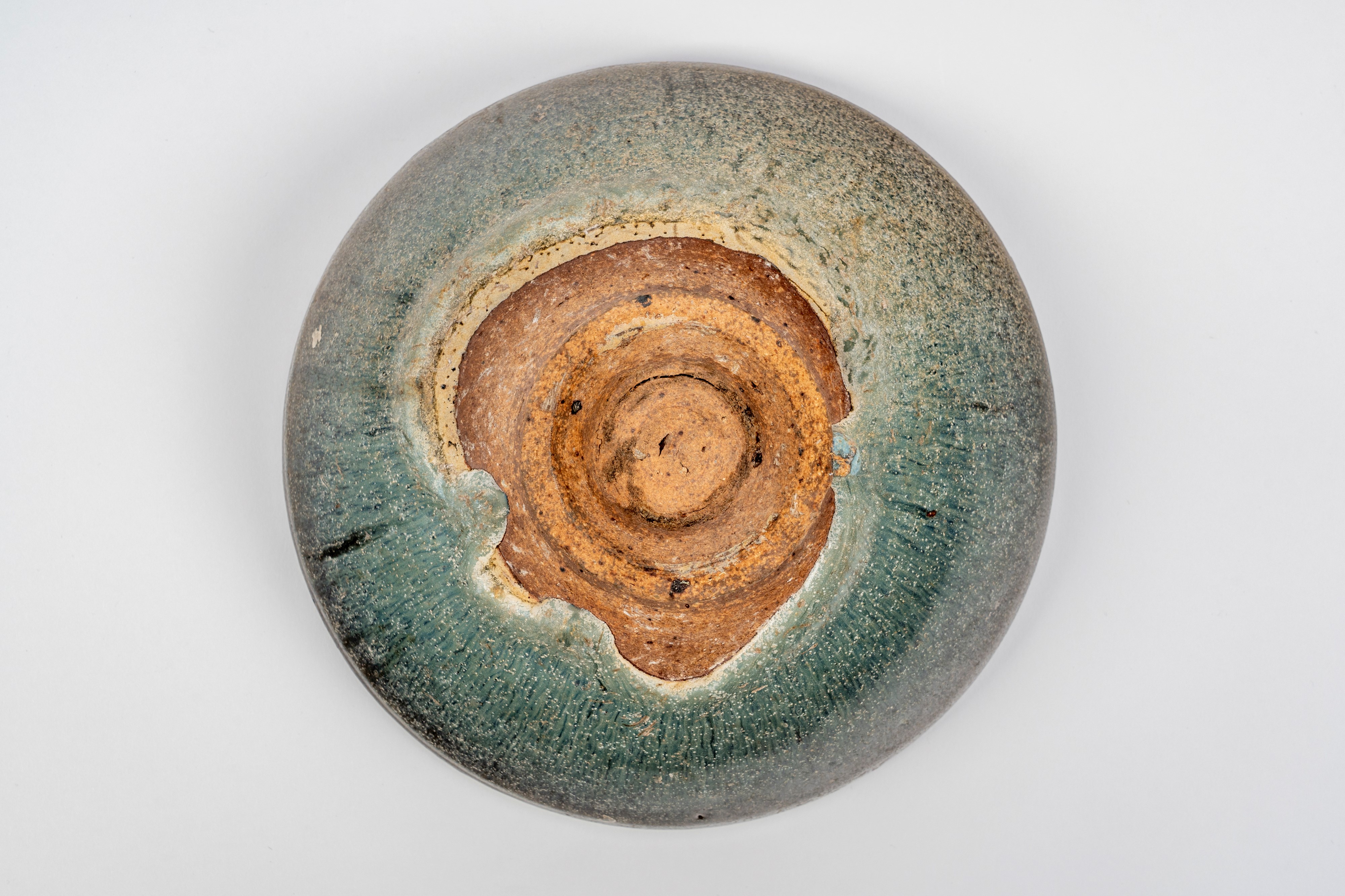 Grande Ciotola Jun smaltata in blu scuro-turchese, Cina, dinastia Jin o Yuan