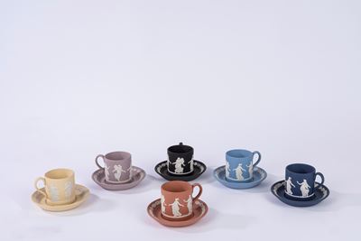 Sei Tazzine con Piattino "dancing Hours" Wedgwood, Inghilterra