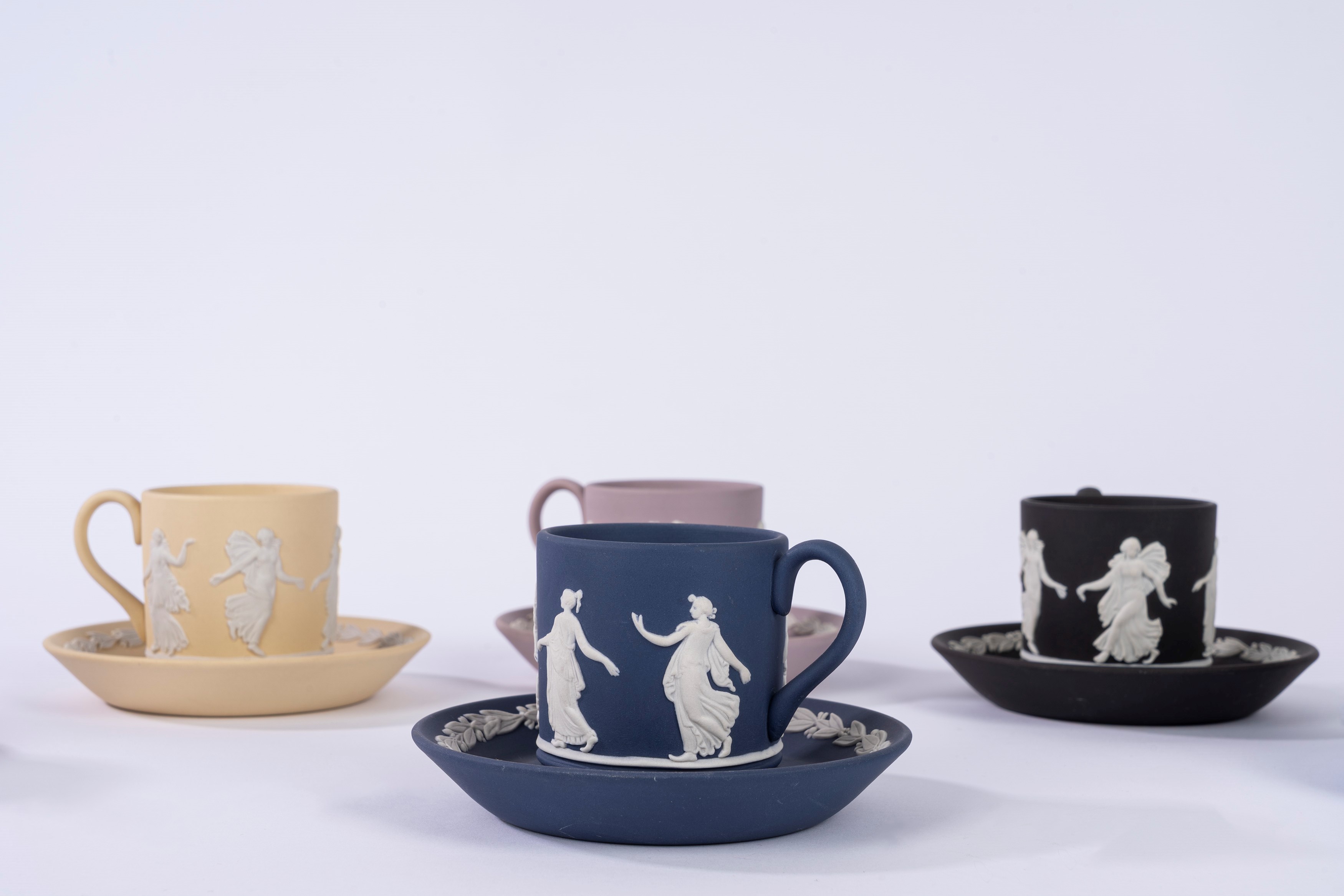 Sei Tazzine con Piattino "dancing Hours" Wedgwood, Inghilterra