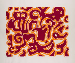 Composizione viola - arancio