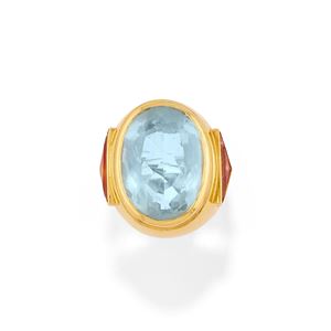 Anello con topazio