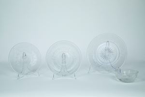 Faberg&egrave;. Servizio da trentaquattro pezzi in cristallo