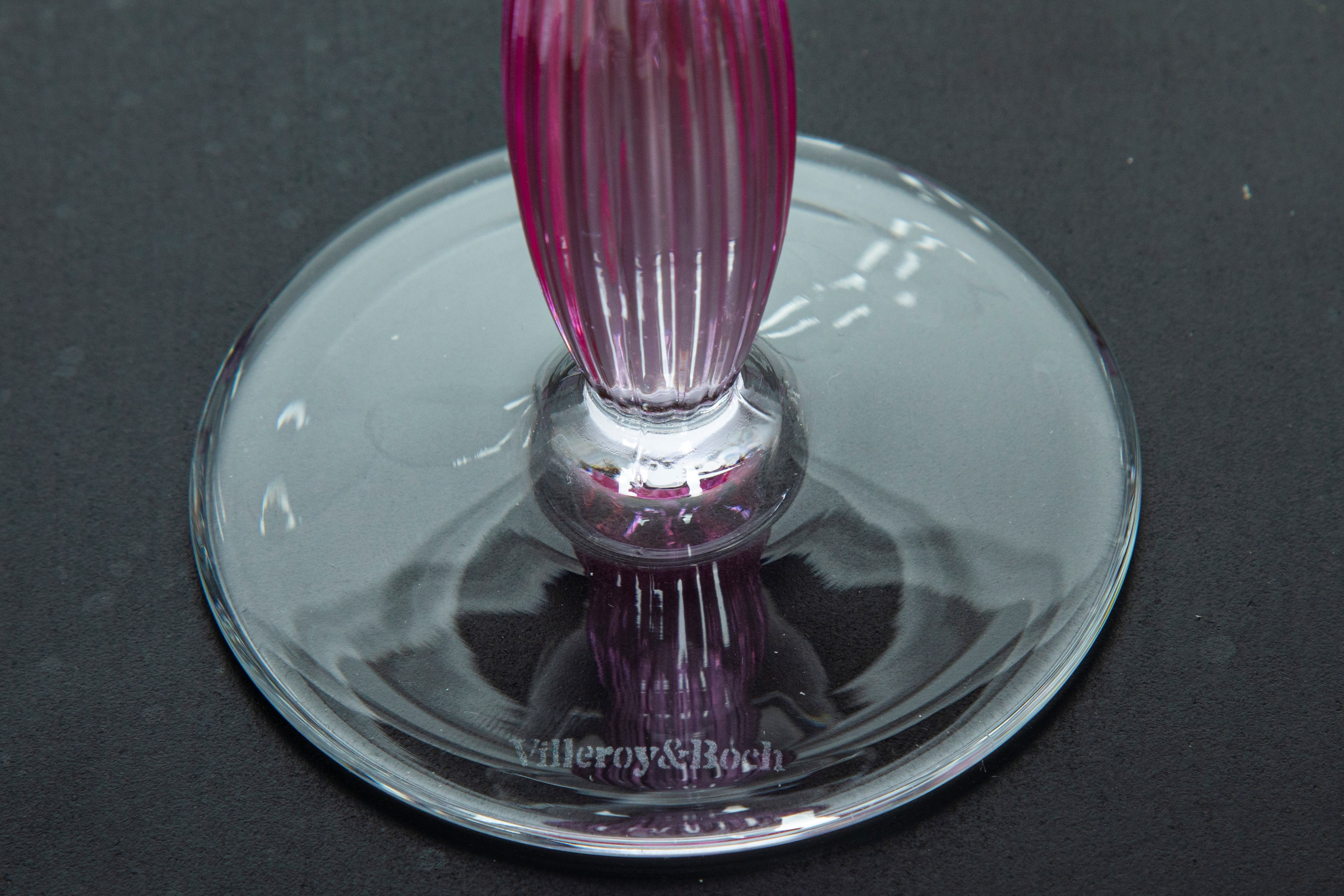 Villeroy & Boch, New Cottage Rose. Set di sei calici da vino e sei calici d'acqua con stelo costo...