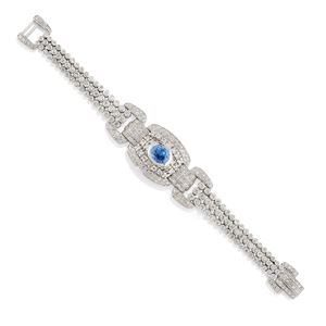 Bracciale con zaffiro e diamanti