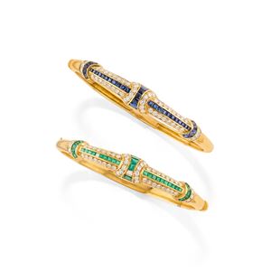 Due bracciali con pietre di colore