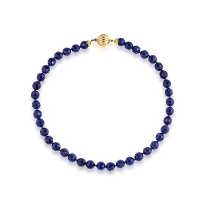 Collana in oro giallo 18k con lapislazzuli