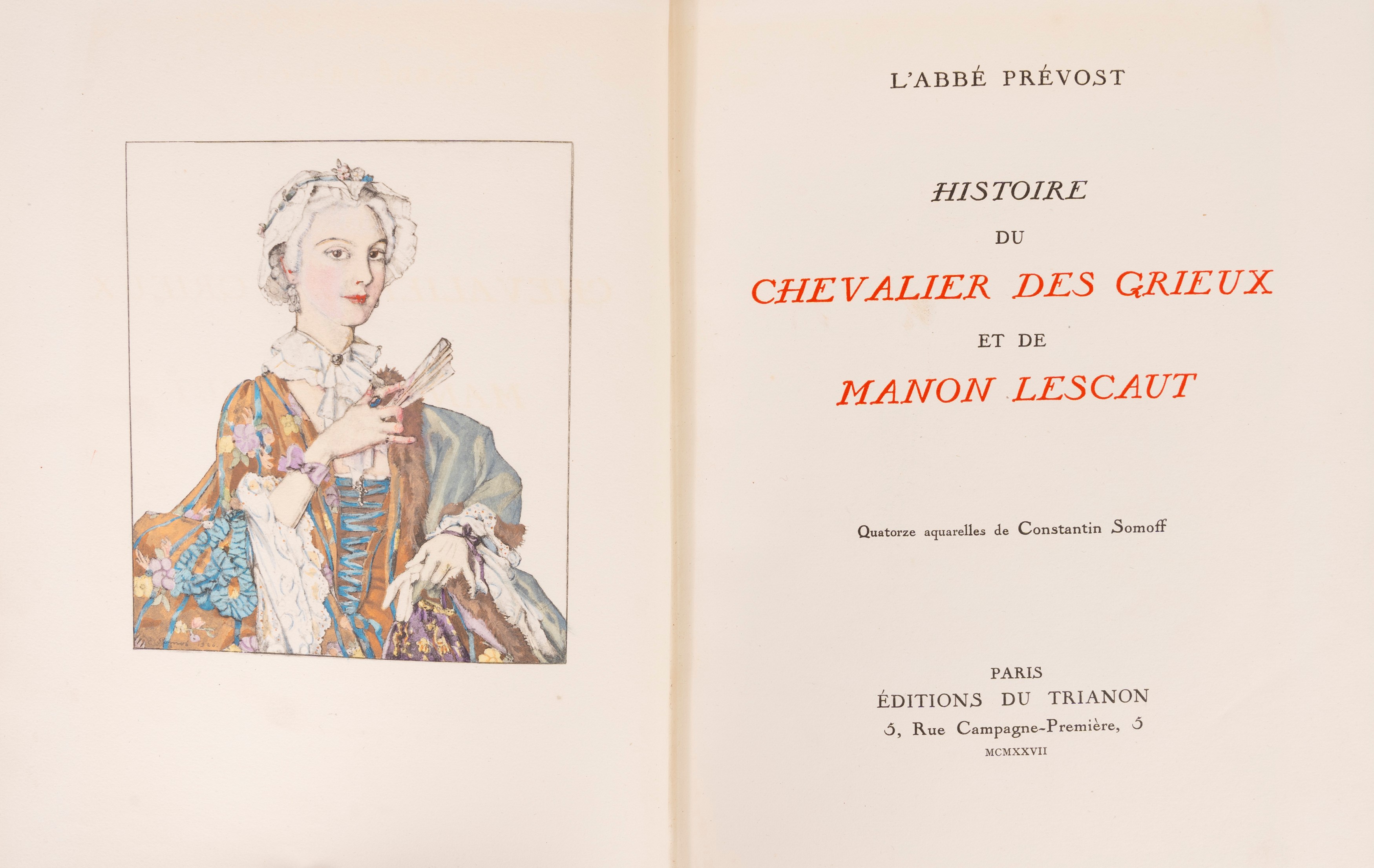 (abbe) Prevost - Histoire du chevalier des Grieux et de Manon Lescaut