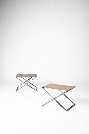 Coppia di pouf pieghevole modello no. PK91