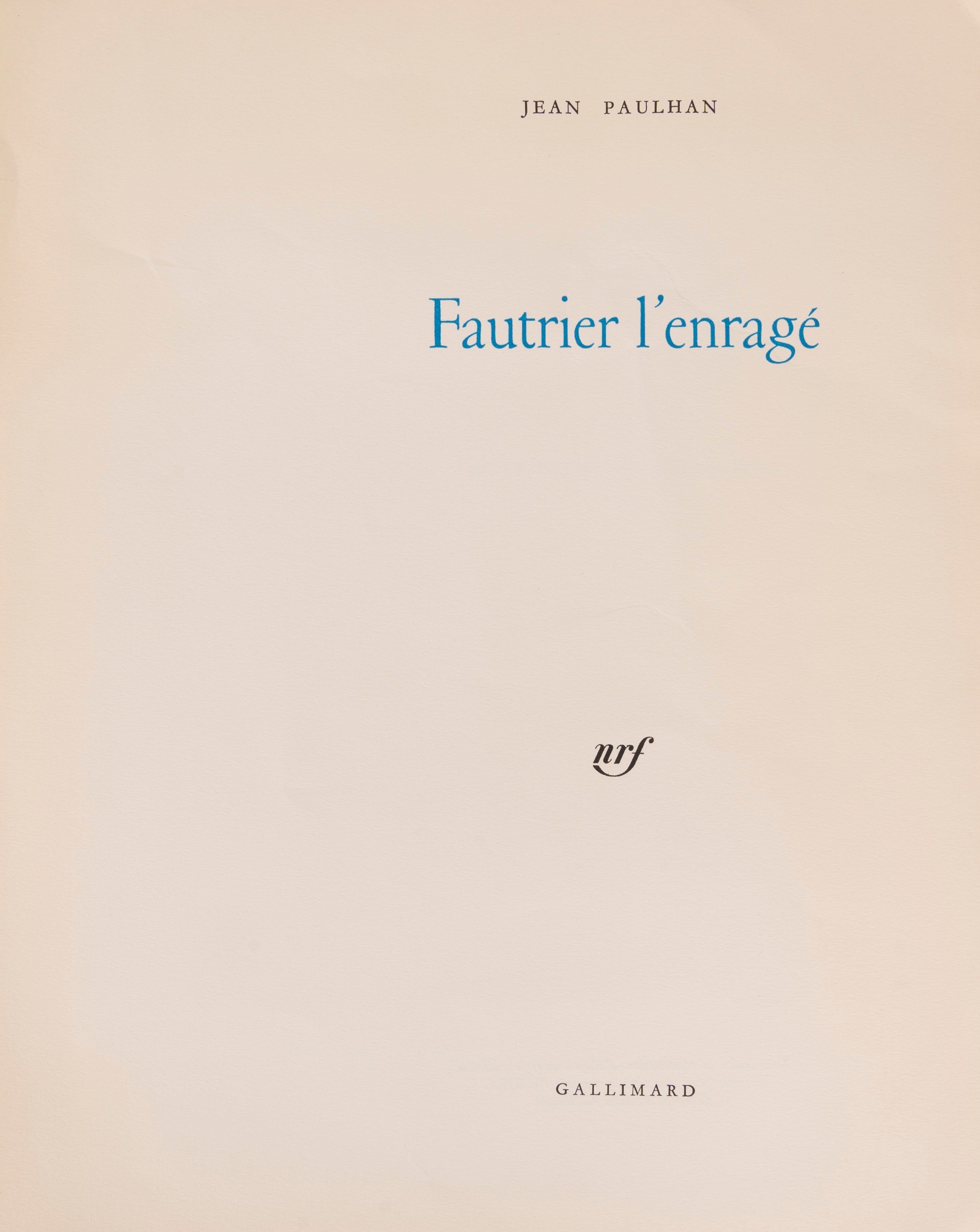 Fautrier par André Verdet