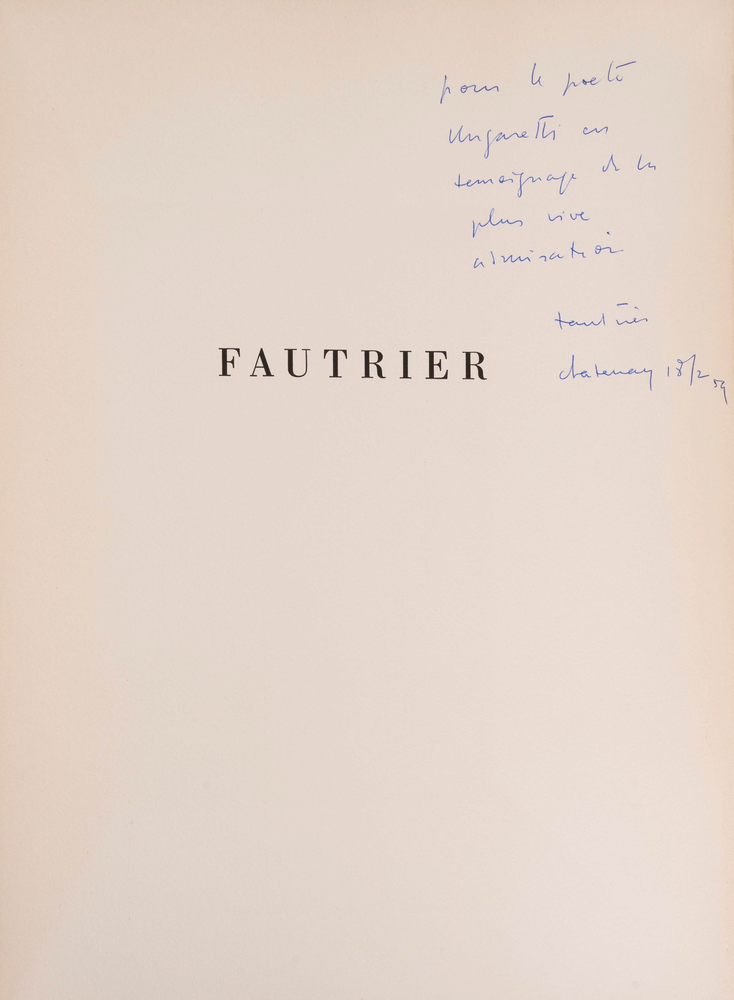 Fautrier par André Verdet