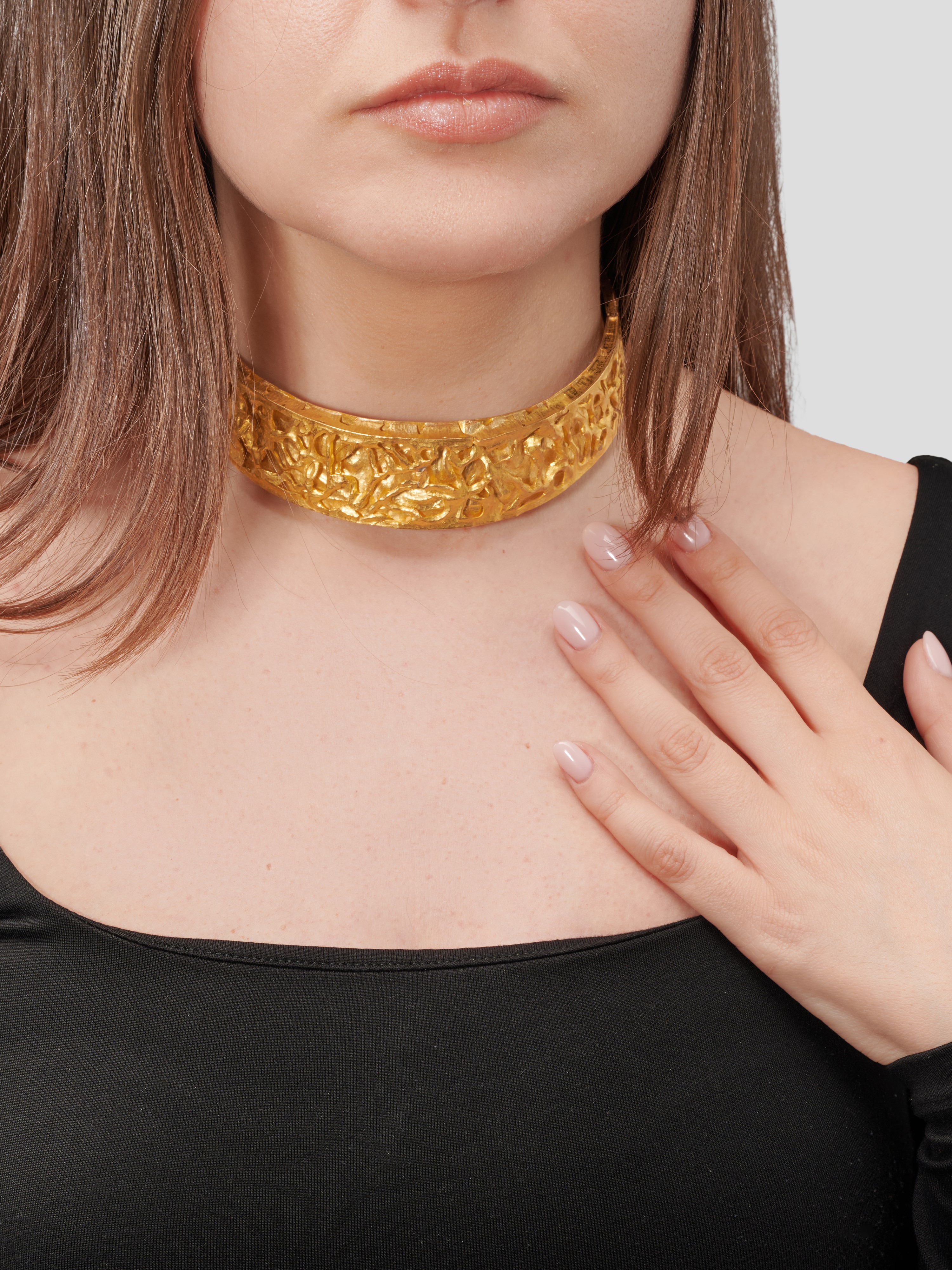 Bruno Martinazzi - Collana choker in oro giallo 18k a lavorazione a cera persa