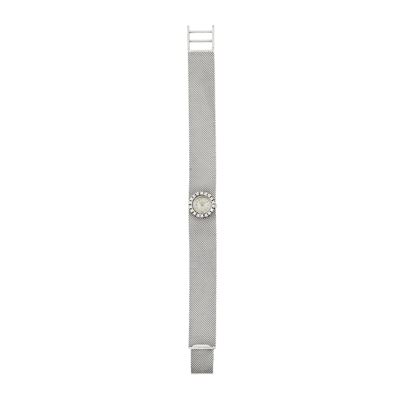 Orologio con diamanti, in oro bianco 18k