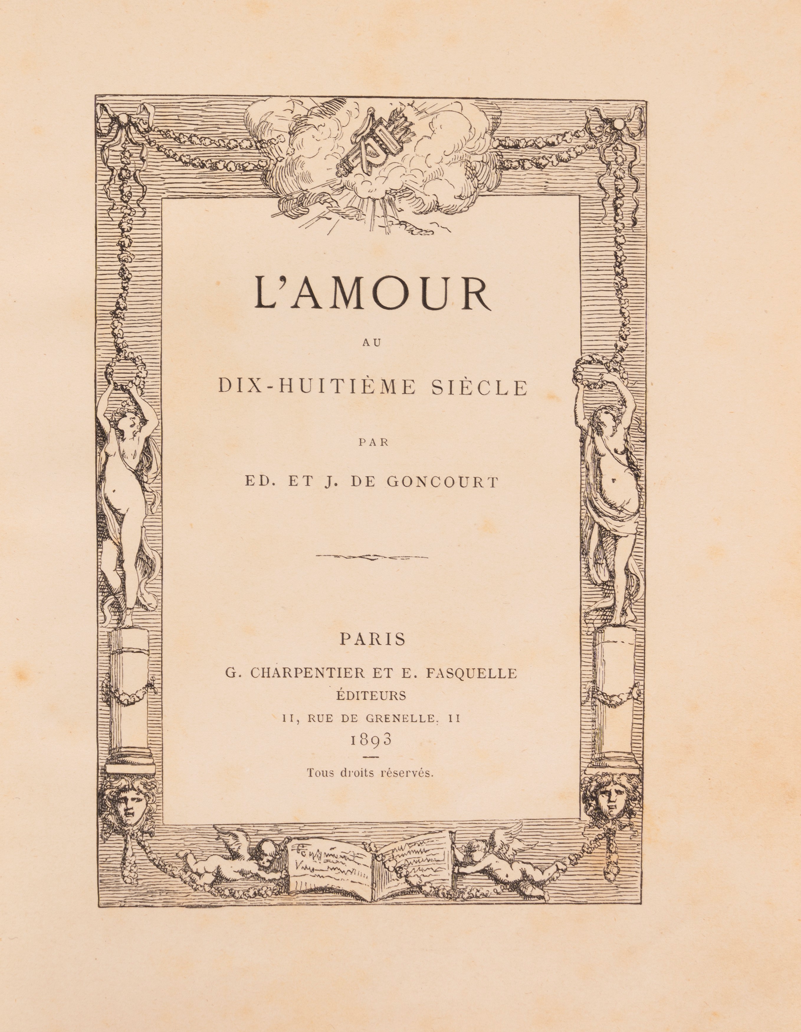 L'Amour au dix-huitième siecle