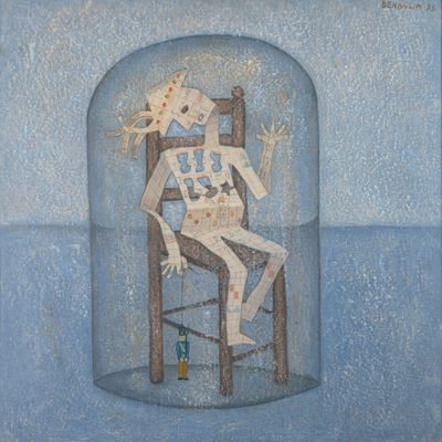 Il generale sotto vetro, tecnica mista su tela (1973/’74)