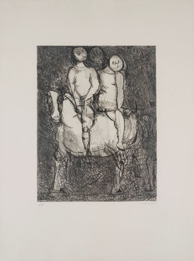 Passeggiata, acquaforte e acquatinta (es. 68/90), 1968