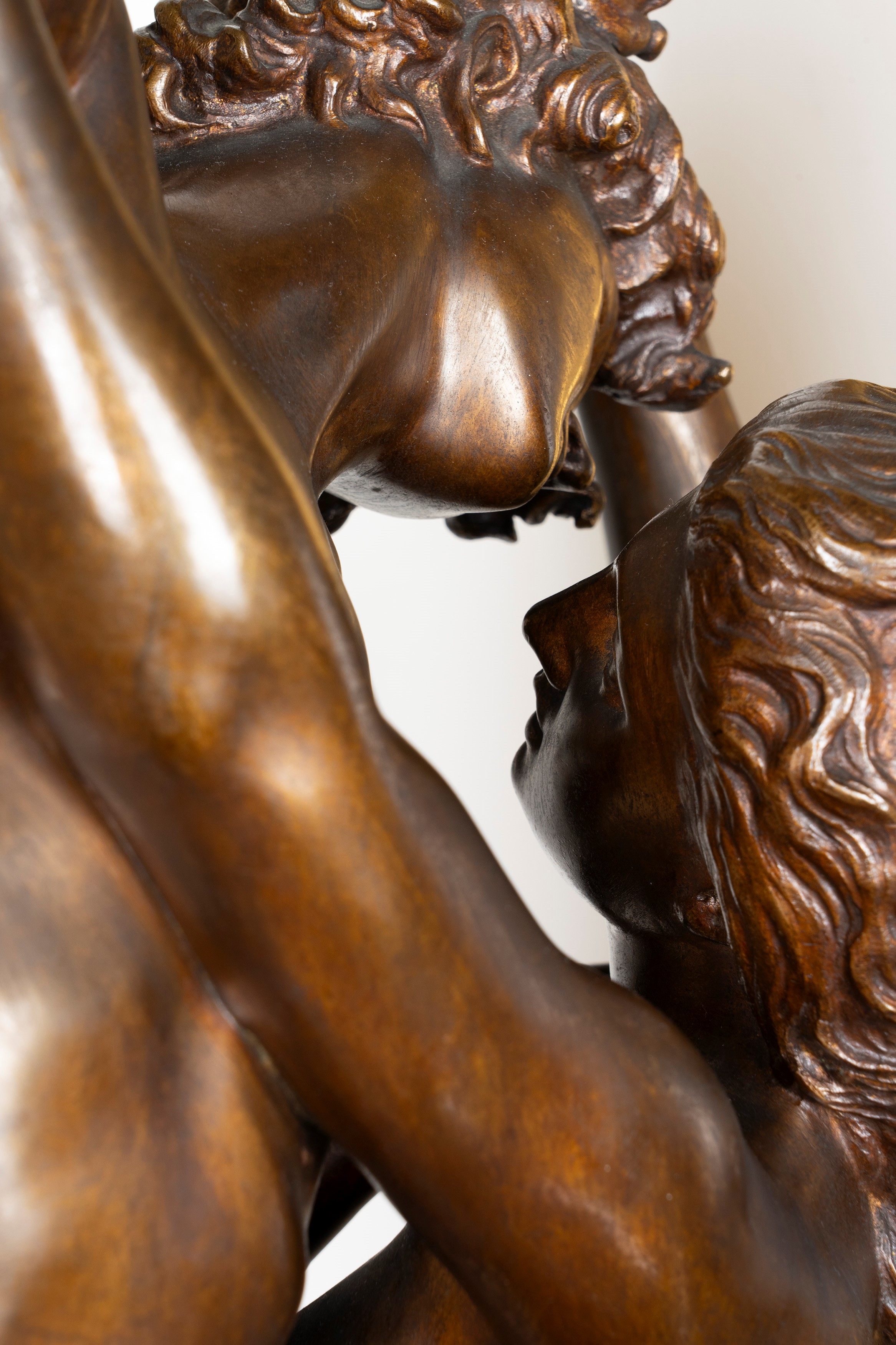 Ernest Damè, Grande gruppo in bronzo 'Fugit Amor', cm 110, Parigi, fine XIX secolo