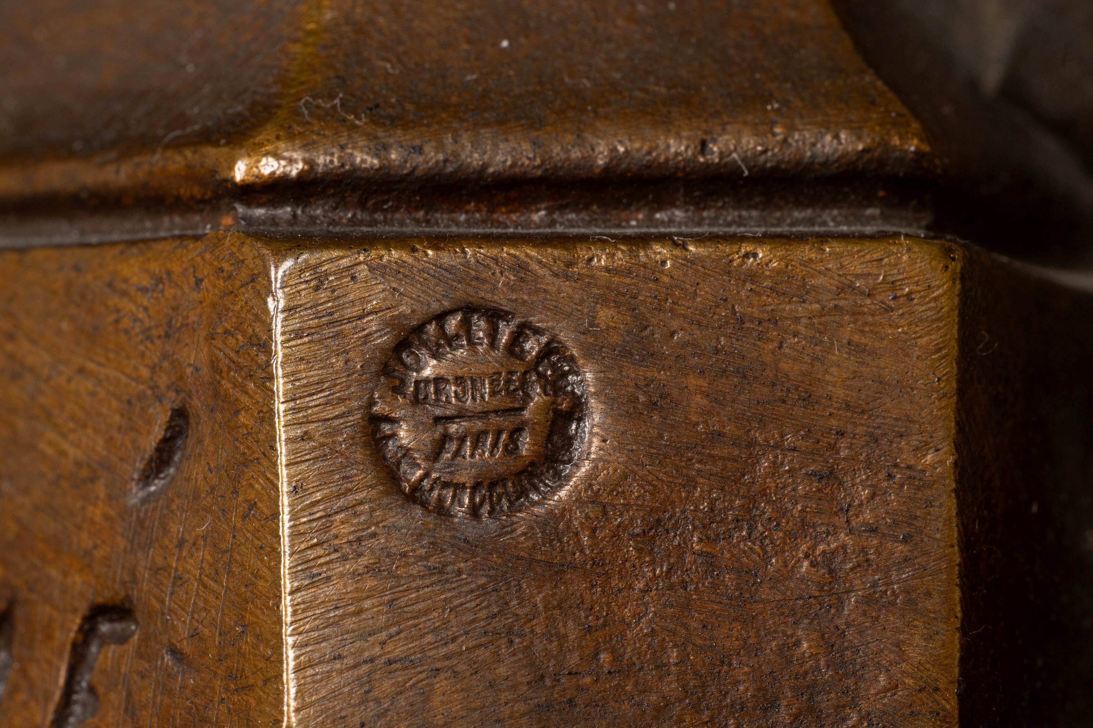 Ernest Damè, Grande gruppo in bronzo 'Fugit Amor', cm 110, Parigi, fine XIX secolo