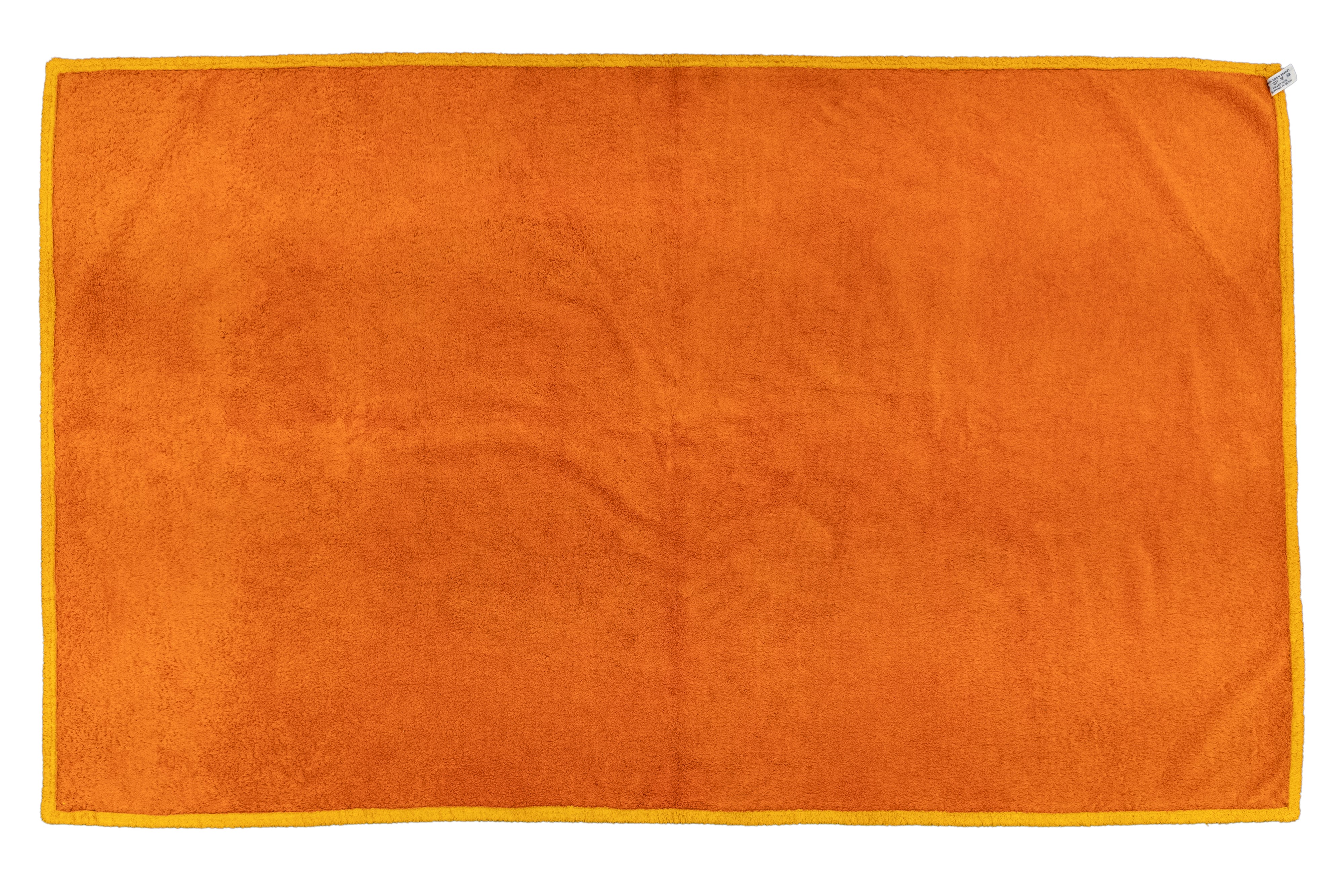 Hermès - Telo da mare, spugna di cotone con stampa tartaruga e bordo arancione (cm 140 x 90)