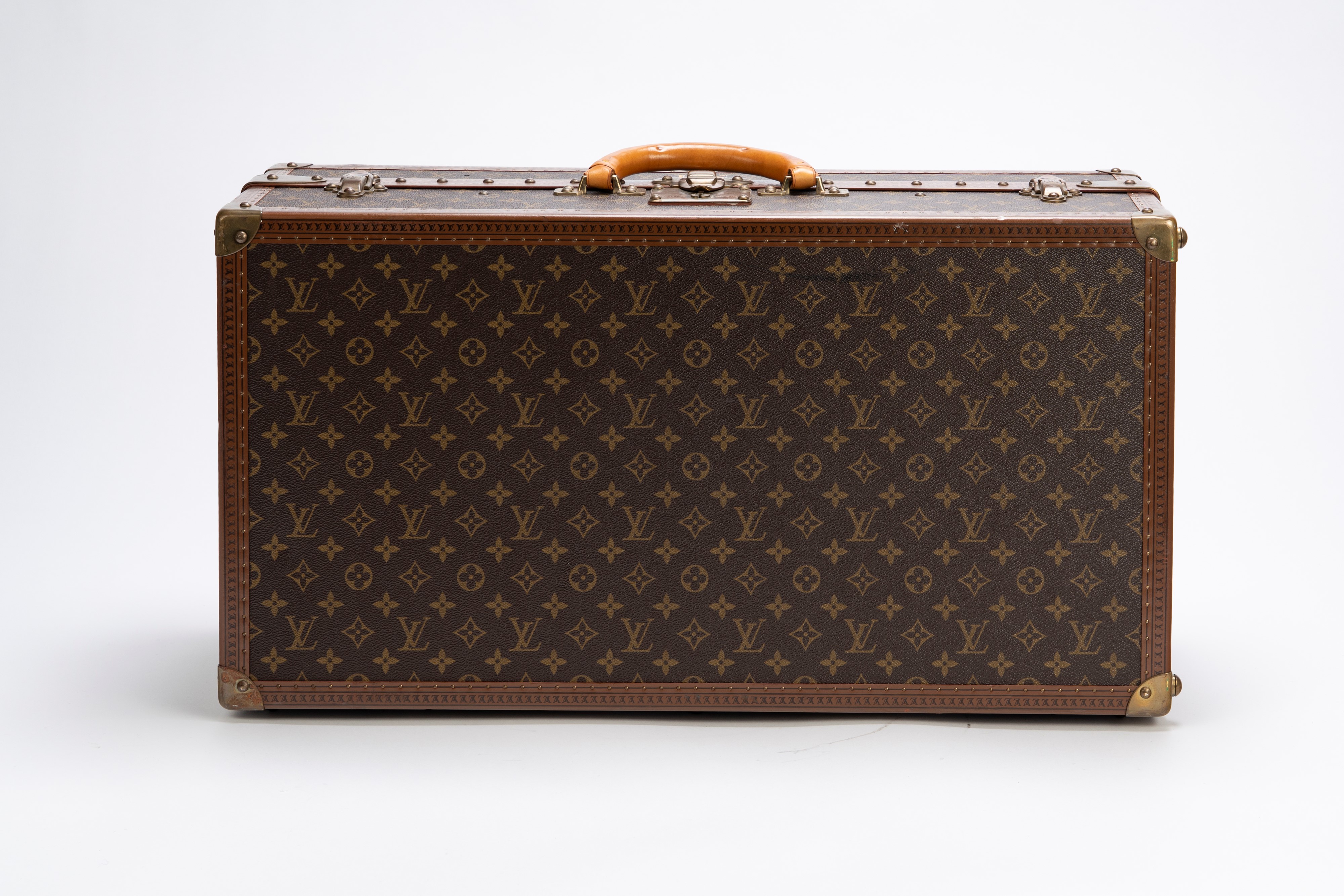 Louis Vuitton - Valigia porta scarpe, rivestita in tela monogram con profili in cuoio logati