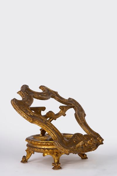 Leggio in legno intagliato e dorato, Roma, metà del XVIII secolo