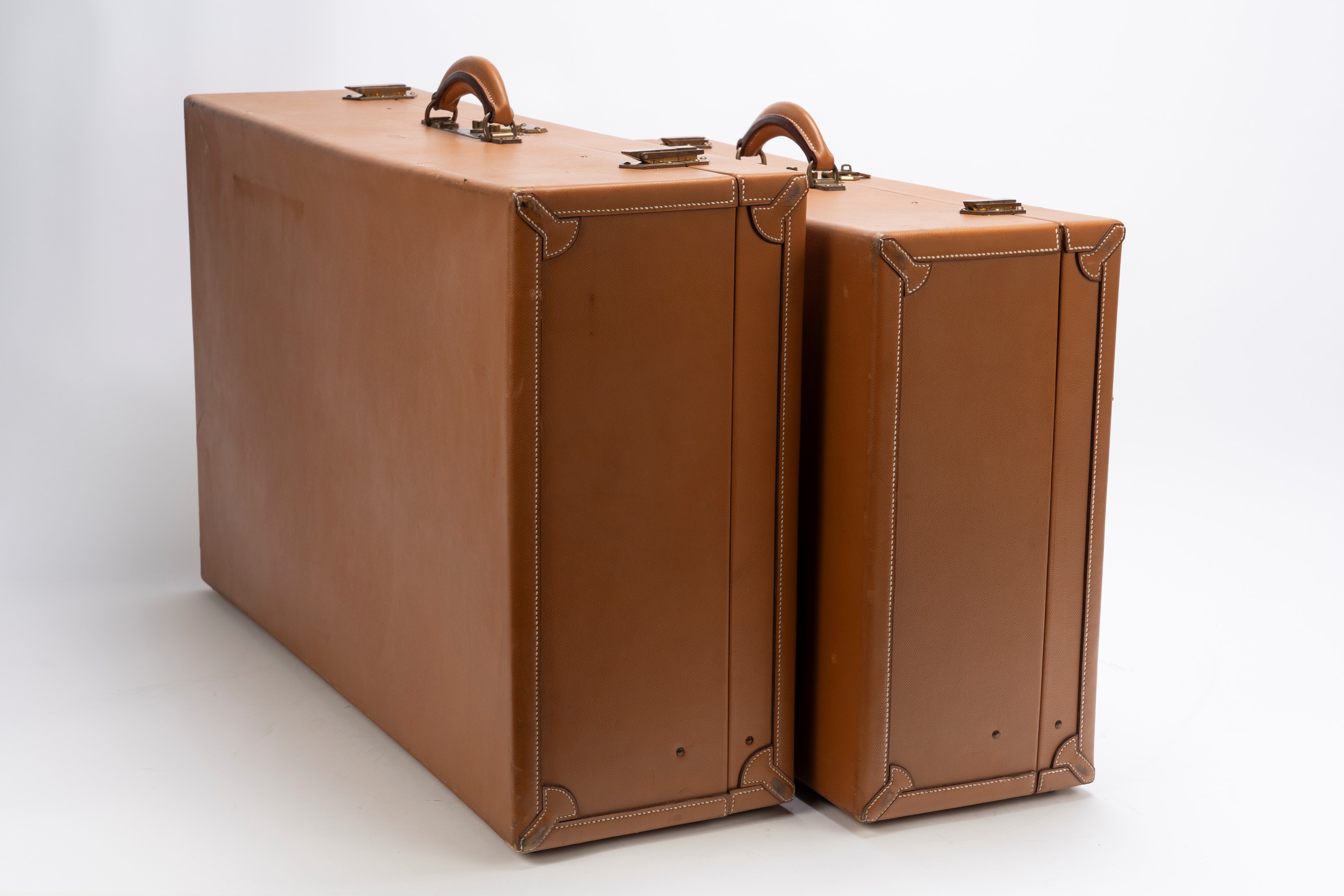 Hermès - Set di due valigie, pelle con dettagli in ottone