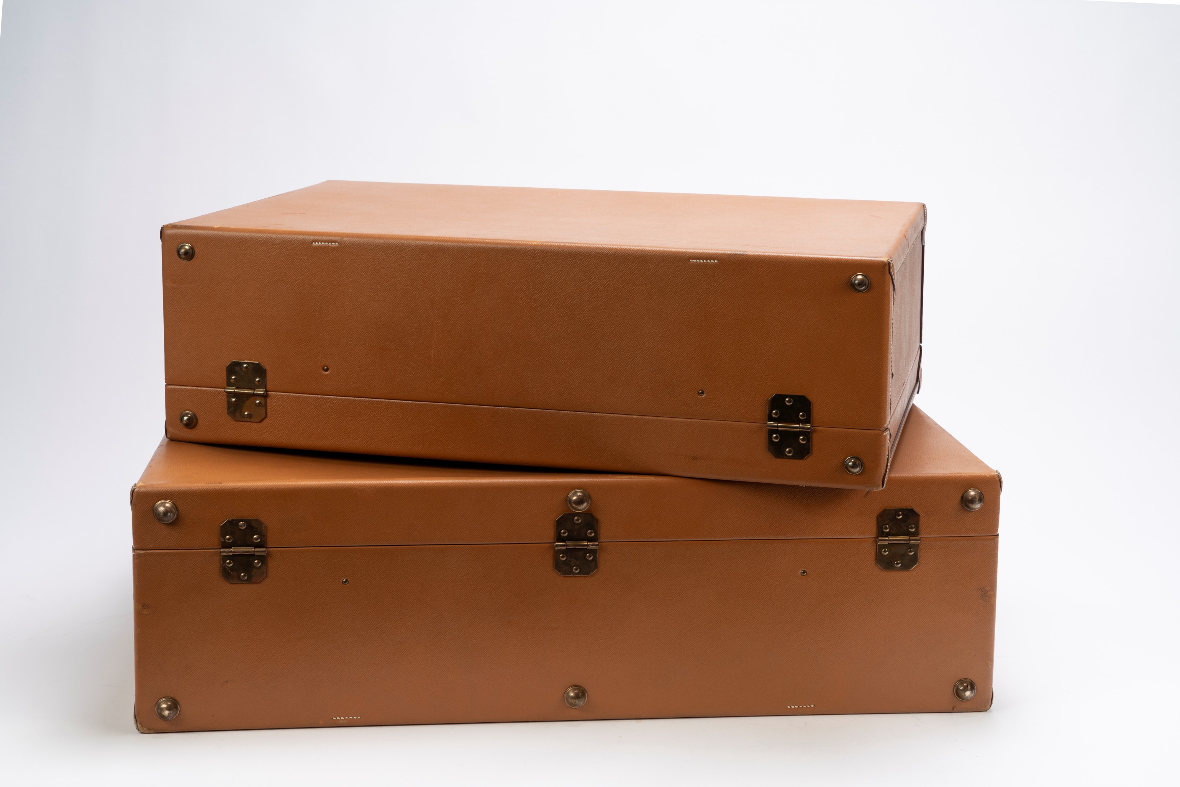Hermès - Set di due valigie, pelle con dettagli in ottone