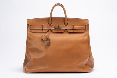 Borsa da viaggio Haut à Courroies, pelle gold, dettagli in ottone, 1991