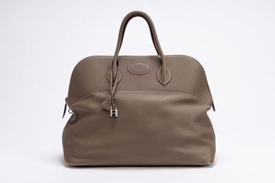 Borsa “Bolide Voyage”, in pelle Togo color Etoupe, dettagli in palladio (2007)