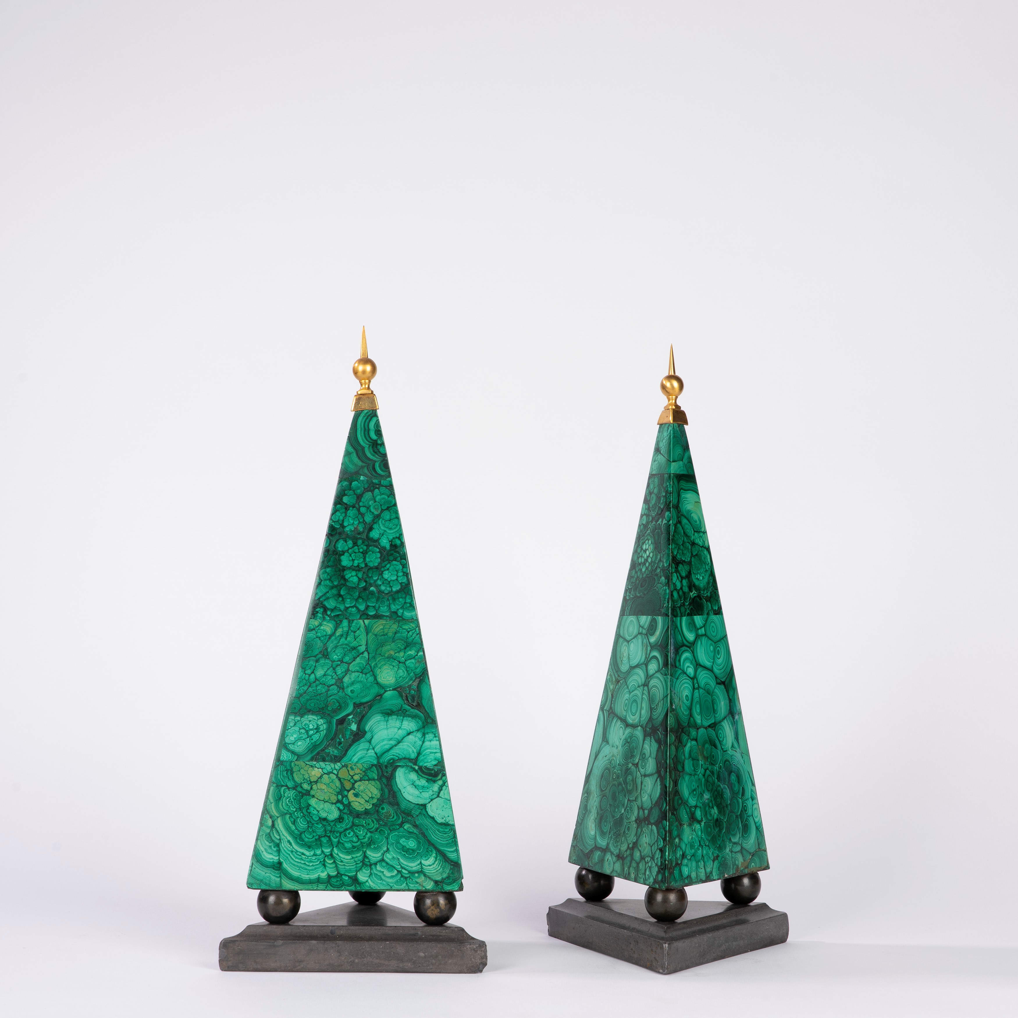 Coppia di obelischi in malachite, Secolo XX