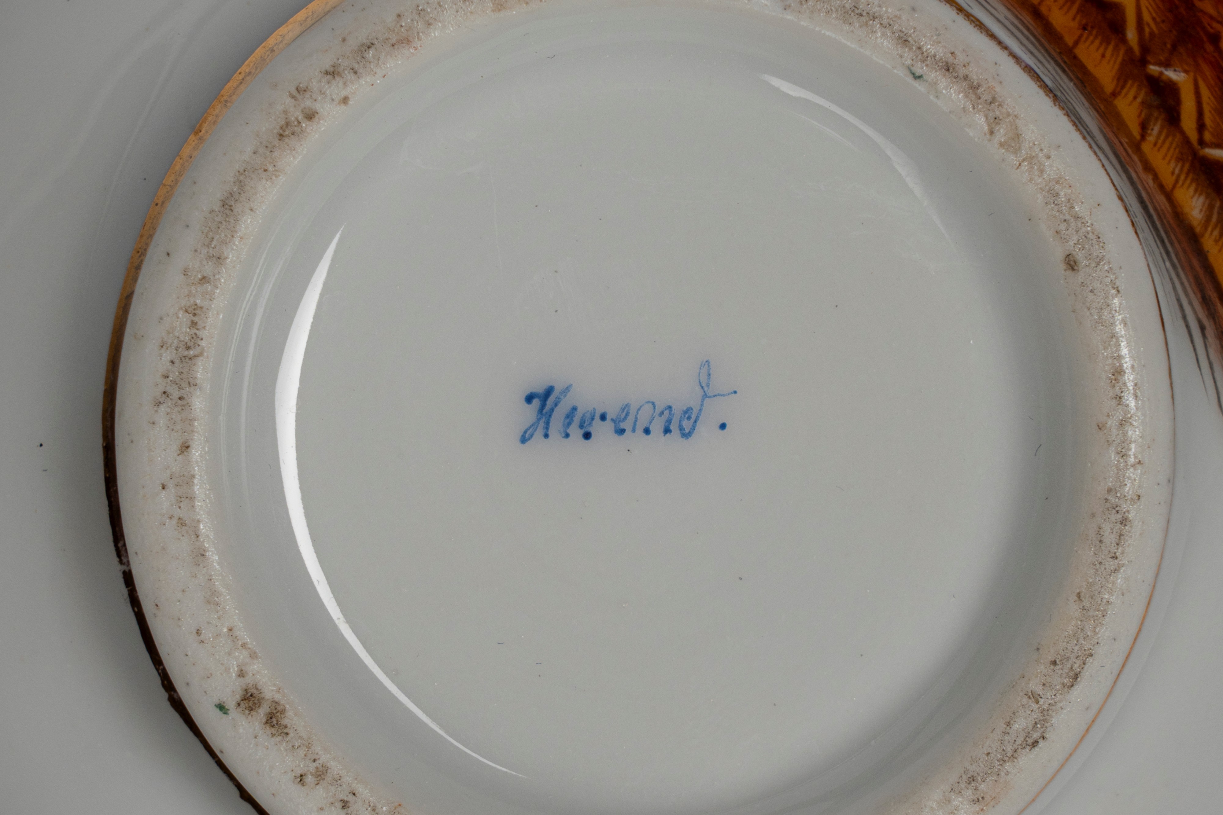 Herend, Caffettiera, zuccheriera, lattiera e tazza con piatto in porcellana policroma, fine XIX s...