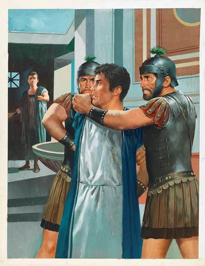 Illustrazione per 'Ben Hur', tempera su cartone