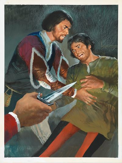Ettore Fieramosca, tempera su cartone