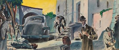 Il Signor Reeder investigatore, tempera su cartoncino