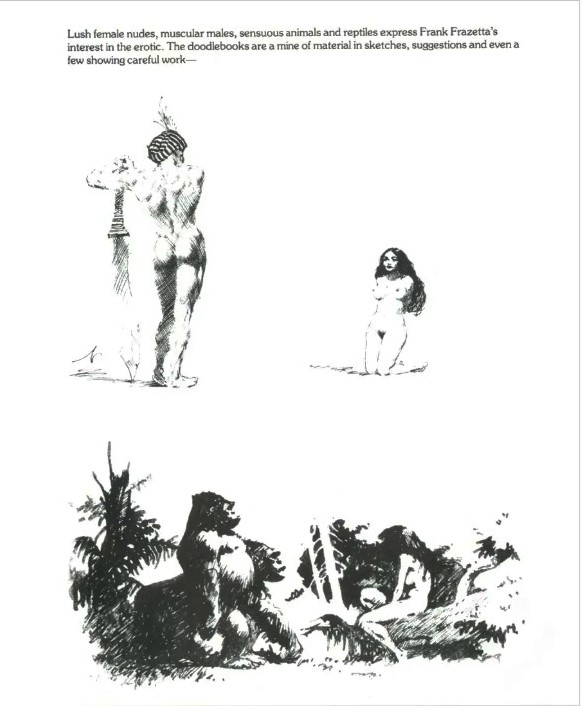 Frank Frazetta - The Sword and The Princess Prisoner, china su cartone