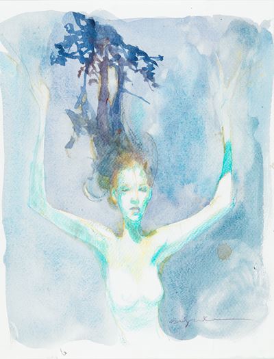 Ophelia - Acquerello su cartoncino, 2007