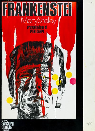 Studio per la copertina di 'Frankenstein' di Mary Shelley