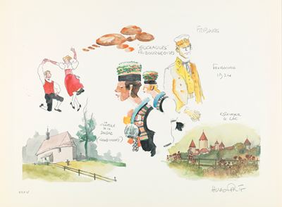 ...et in Helvetia Corto, litografia su cartoncino