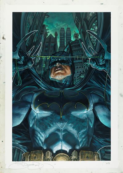 Batman, tempera su cartone