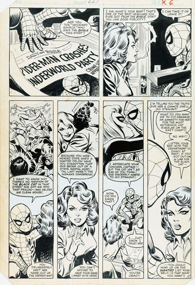 Tavola originale da Amazing Spider-Man - Goin' straight! (1982), matita e china su cartoncino Mar...