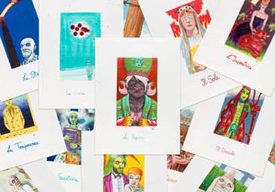 Tarocchi - Illustrazioni originali in china e acrilici su cartoncino