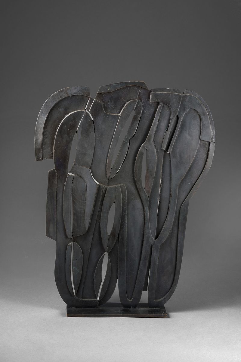 Pietro Consagra - Bruxelles – Scultura in bronzo patinato nero