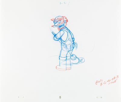 Disegno de "I Simpson", pastelli su carta