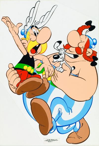 Asterix, china e tempera su cartoncino, 1968