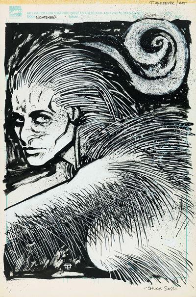 Copertina per 'Clive Barker's Night Breed' n. 25, matita, china e biacca su cartoncino Marvel