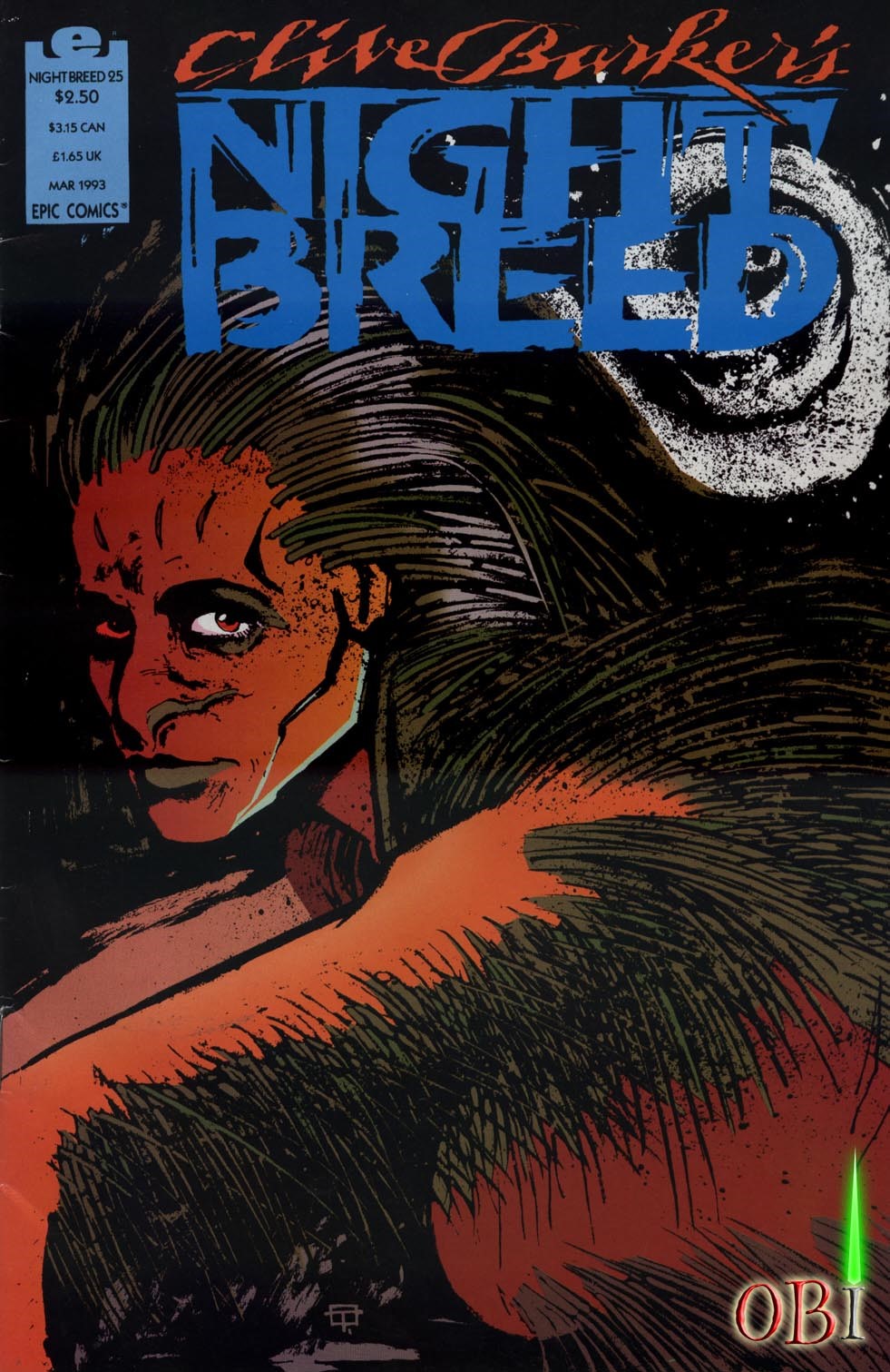 Ted Mckeever - Copertina per 'Clive Barker's Night Breed' n. 25, matita, china e biacca su carton...