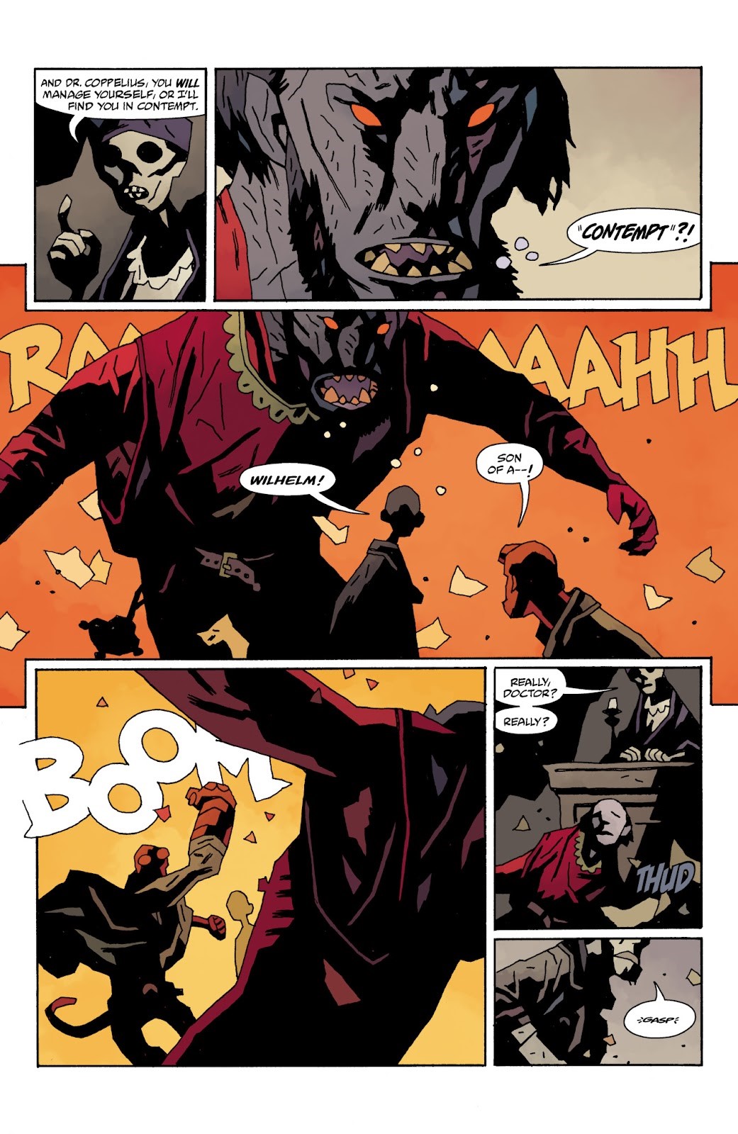 Mike Mignola - Hellboy in Hell - The Hounds of Pluto, matita e china su cartoncino
