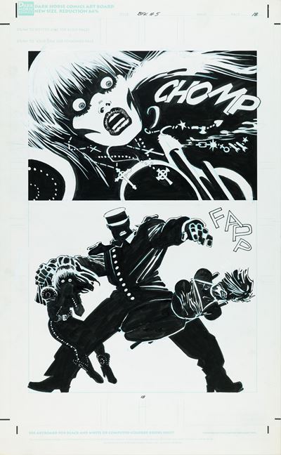 Sin City - The Big Fat Kill, matita e china su cartoncino